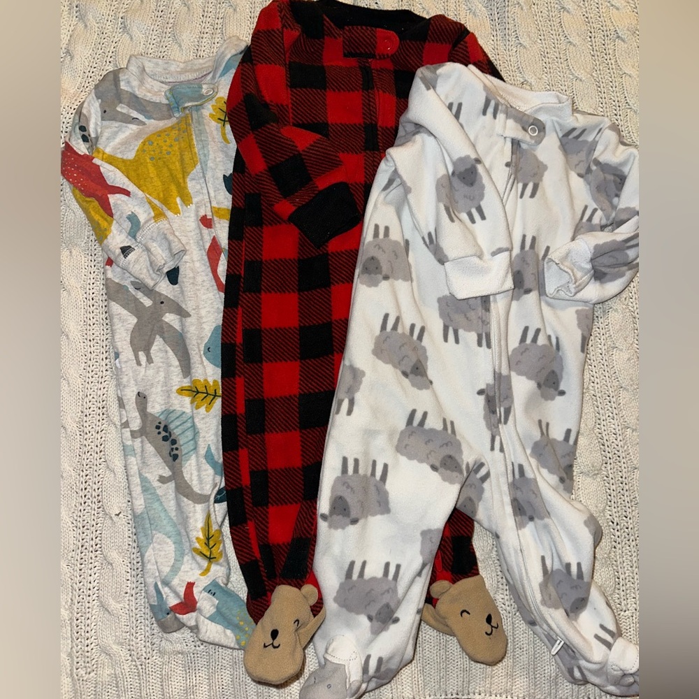Carter's Kids Footed Pajamas - Multicolor Set